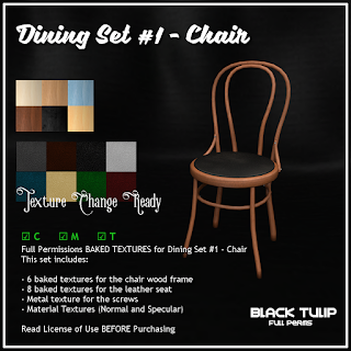 [Black Tulip] Textures - Dining Set #1 - Chair