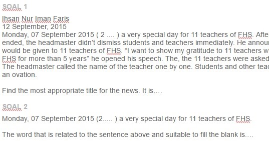 Contoh Soal News Writing and Reporting (Functional Text