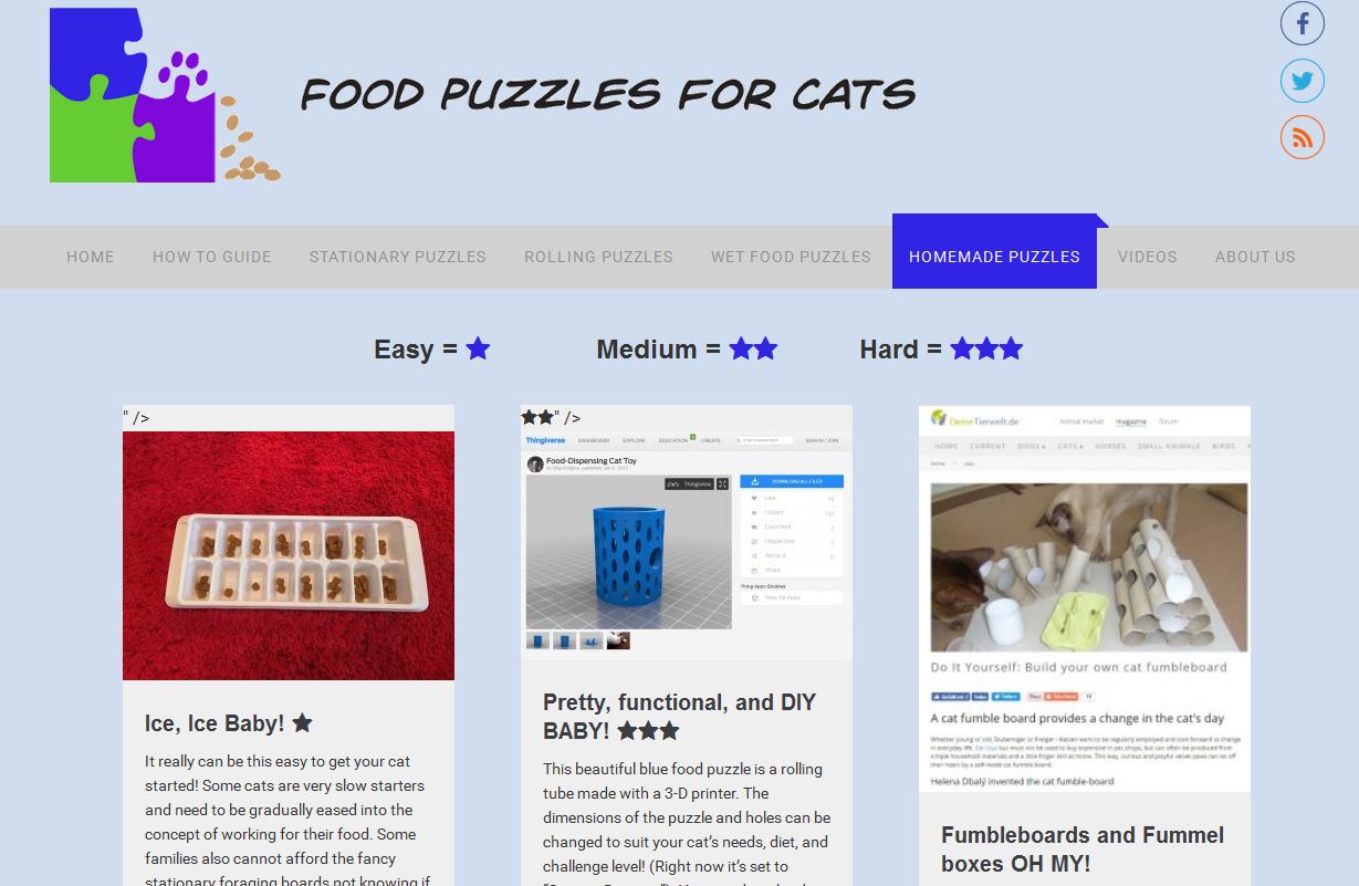 Of Cats and Cardstock Feline Friday Homemade Puzzles for Cats