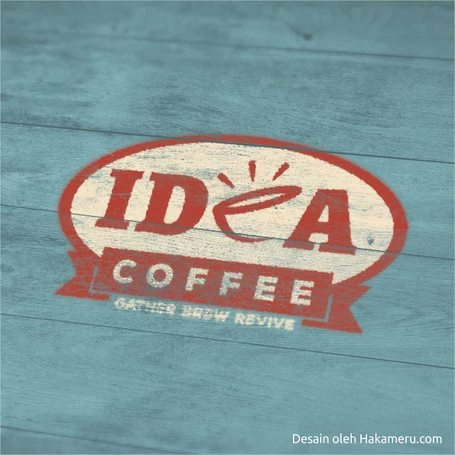 Desain logo untuk produk kopi minuman olahan dari biji kopi