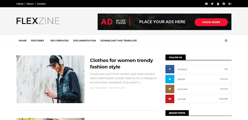 FlexZine Free Blogger Template