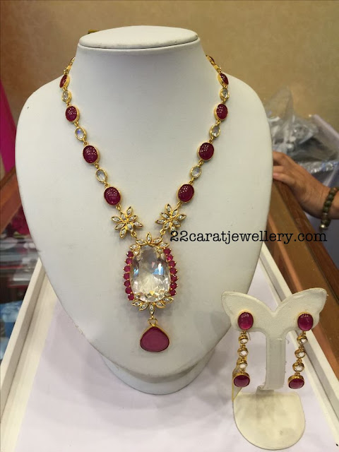Classy Ruby Necklaces with Hangings