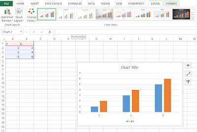 Creating charts through insert tab