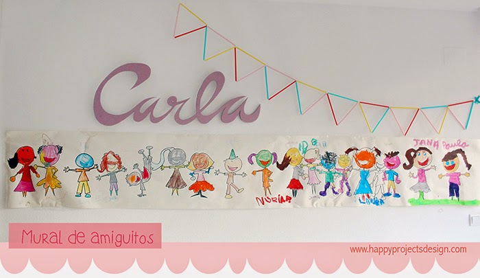 Manualidades: pancarta con amiguitos