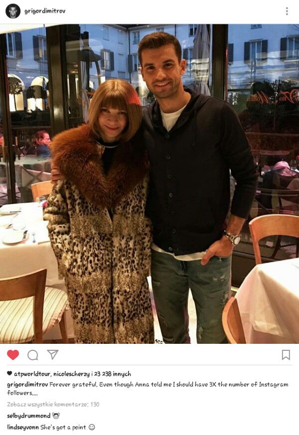 An elegant Grigor Dimitrov attends a Fashion Show in Milan!