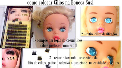 como colocar cilio da boneca susi dica blog ana caldatto
