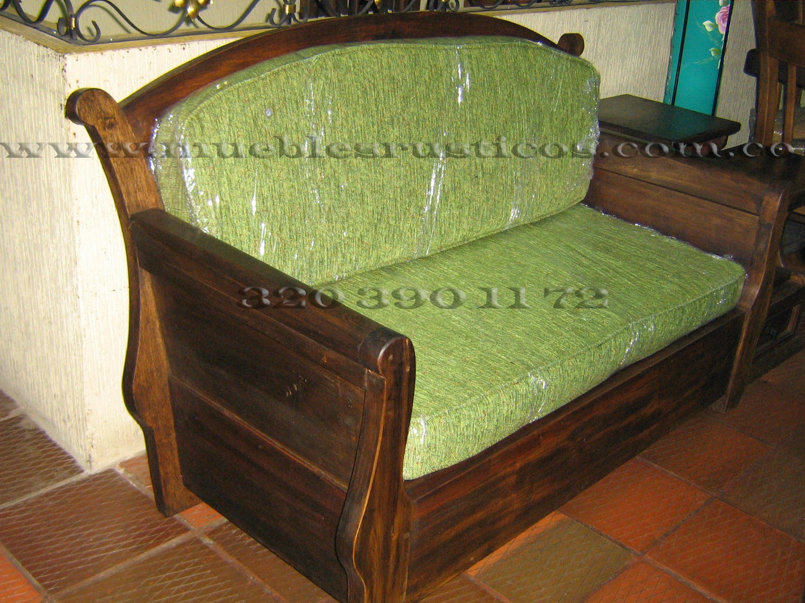 muebles rusticos bogota sala en madera