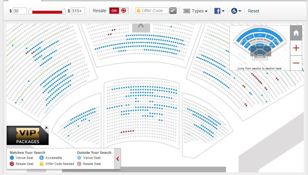 Jiffy Lube Amphitheater Seating Chart