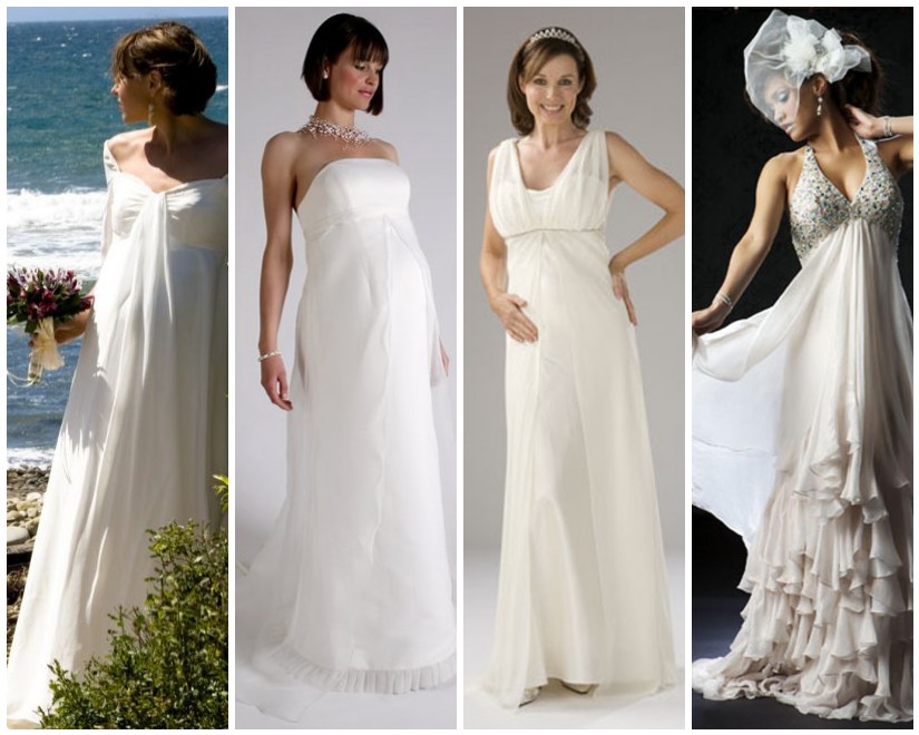 www.WEDDINGCANDYNOW: Baby Bump Wedding Dresses