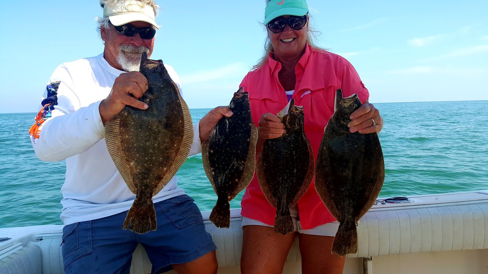 Jim Baugh Outdoors TV Flounder fishing with Captain Jack and Doris at