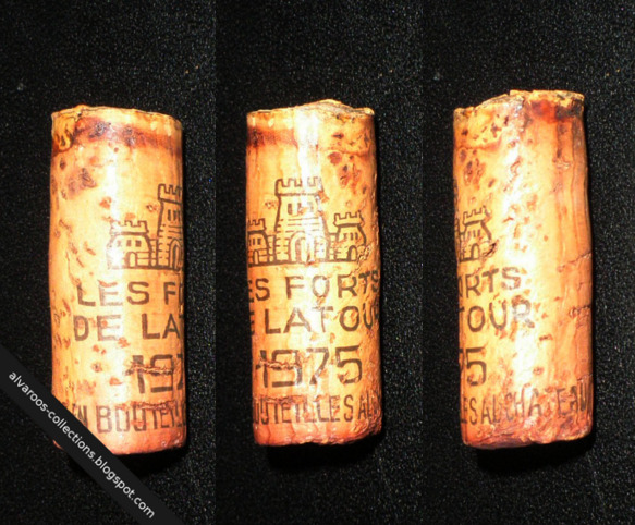 Destroyed wine cork: Les Forts De Latour 1975 Destroyed wine cork: Les Forts De Latour 1975