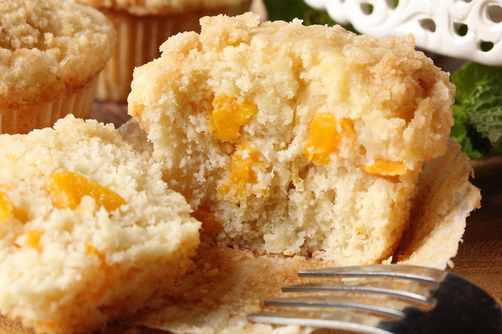 PEACH CREAM CHEESE MUFFINS WITH STREUSEL In Good Flavor Great
