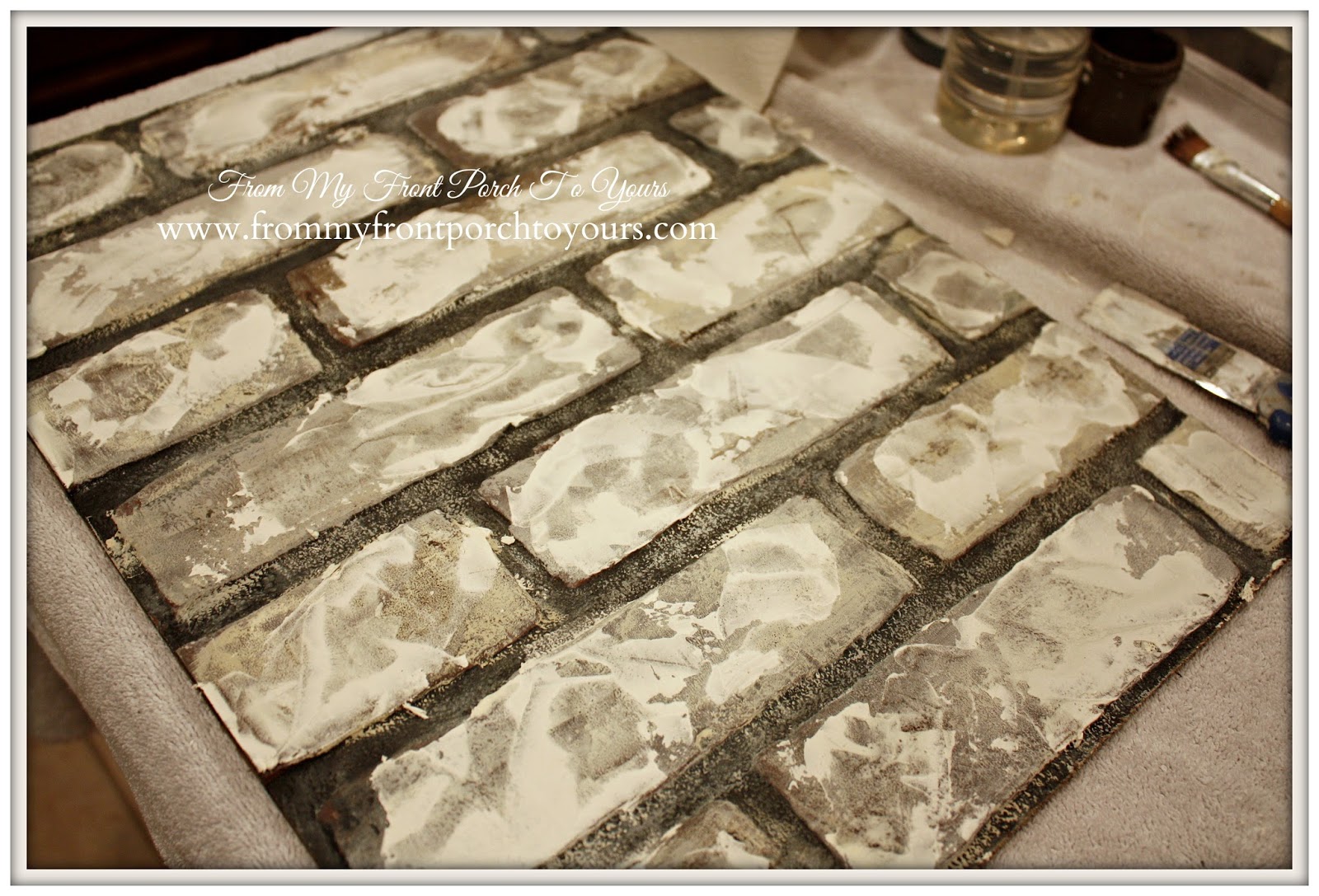 From My Front Porch To Yours Diy Faux Brick Wall Tutorial Using Diy Faux Brick Wall Tutorial From My Front Porch To Yours
