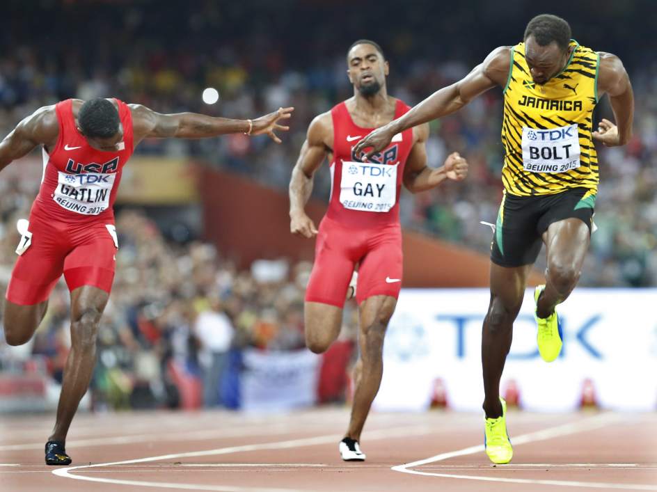 MUNDIAL DE ATLETISMO BEIJING 2015 USAIN BOLT GANA LOS 100M Y CONSIGUE