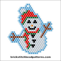 Click to view the Winter Snowman brick stitch bead pattern charts.