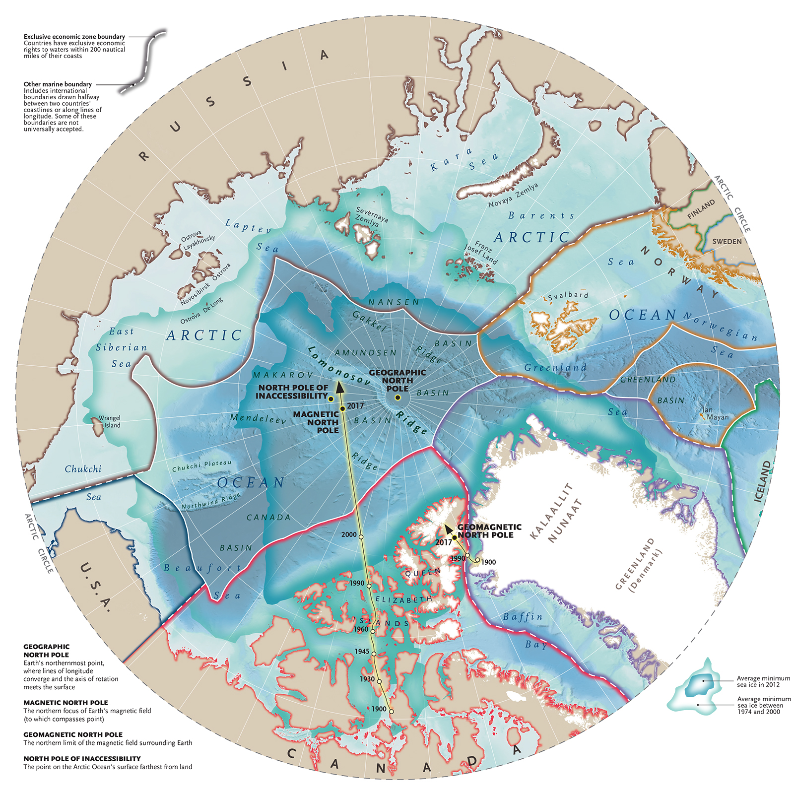 Map Of The Week The Four North Poles