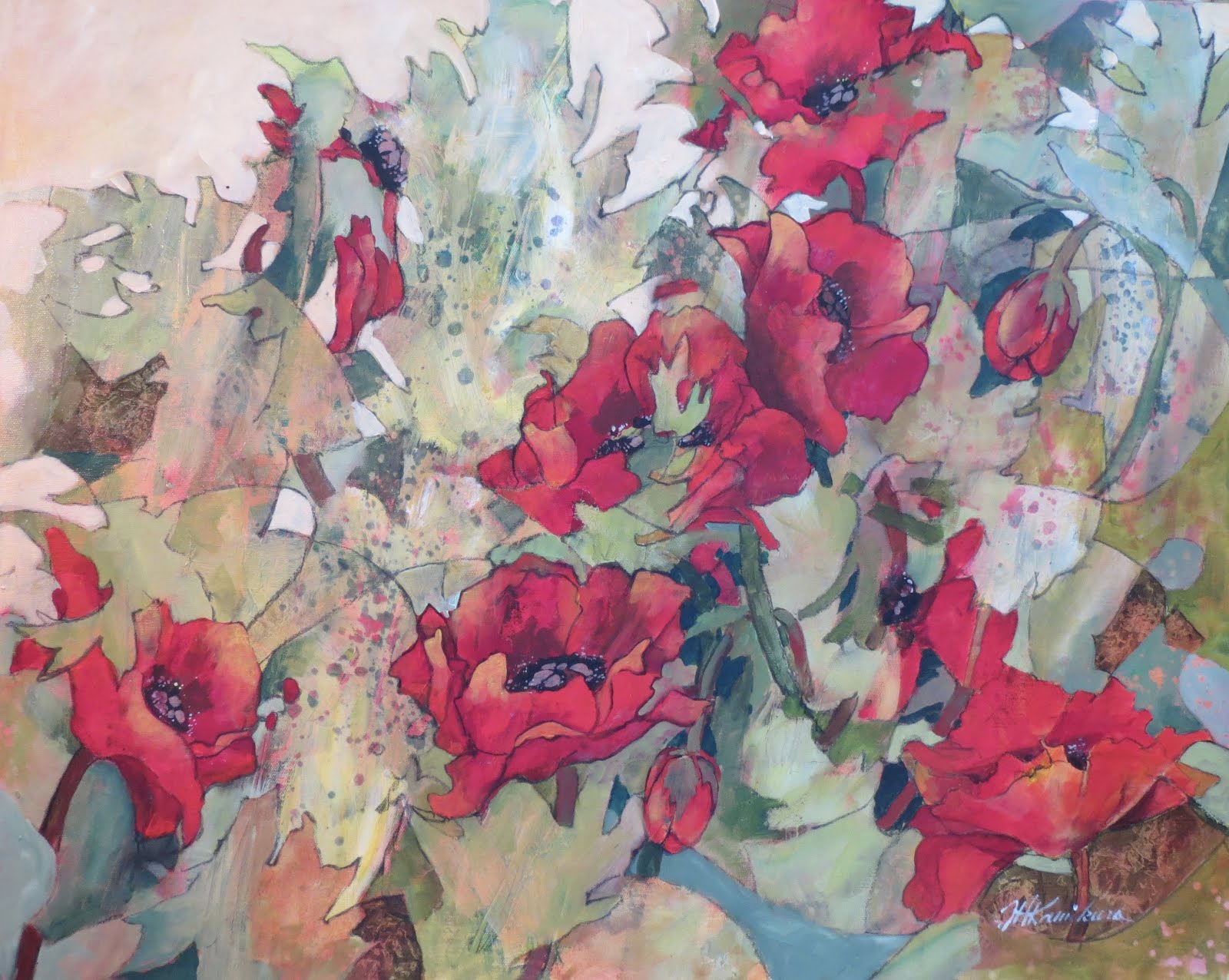 Poppies in the Midst 24x30