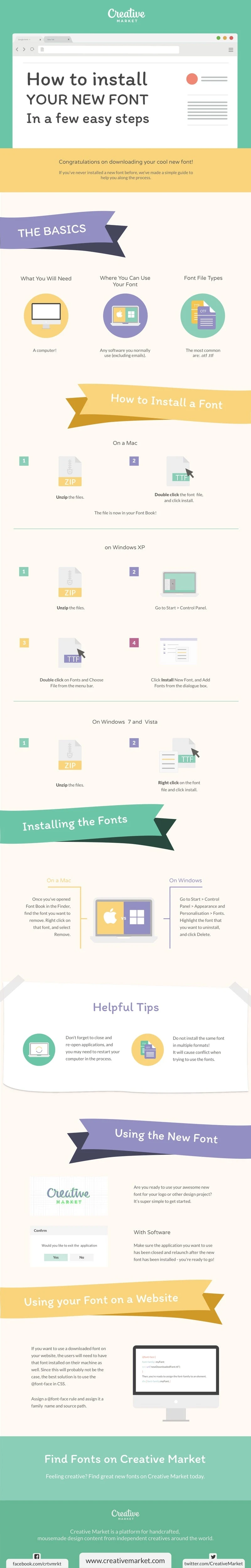 How to Install Your New Font in a Few Easy Steps - #infographic