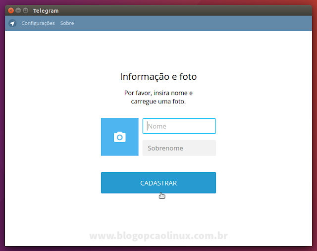 Informe o seu nome e sobrenome, além de uma foto de perfil Informe o seu nome e sobrenome, além de uma foto de perfil