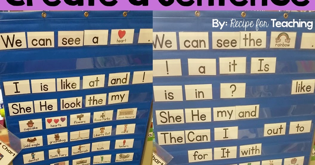 Create a Sentence Recipe for Teaching