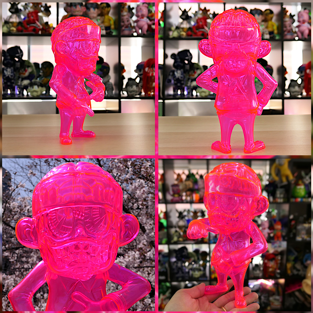Clear Neon Pink SKUM-KUN and PUNK ROCK BOY&BABY Releases from Black Book Toy