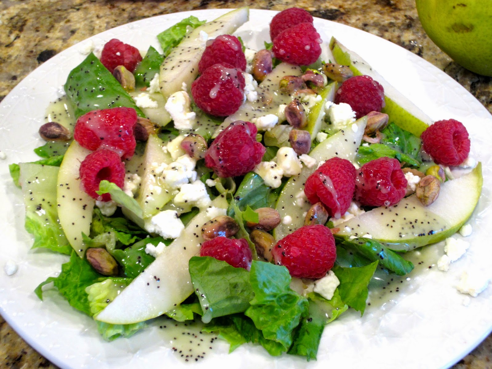 My Recipe Box Pear and Raspberry Salad