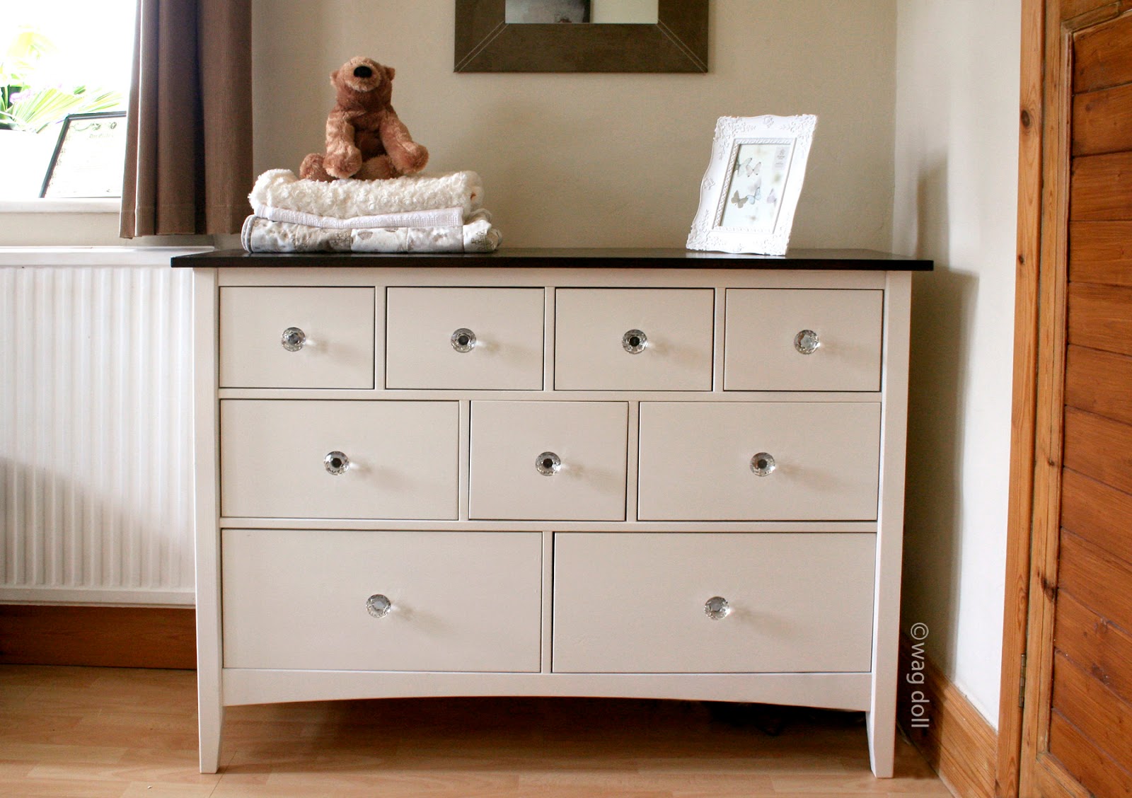 Nursery Chest of Drawers Makeover A Spray Paint Tutorial.