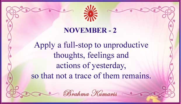 November 2 Thought For The Day November 2