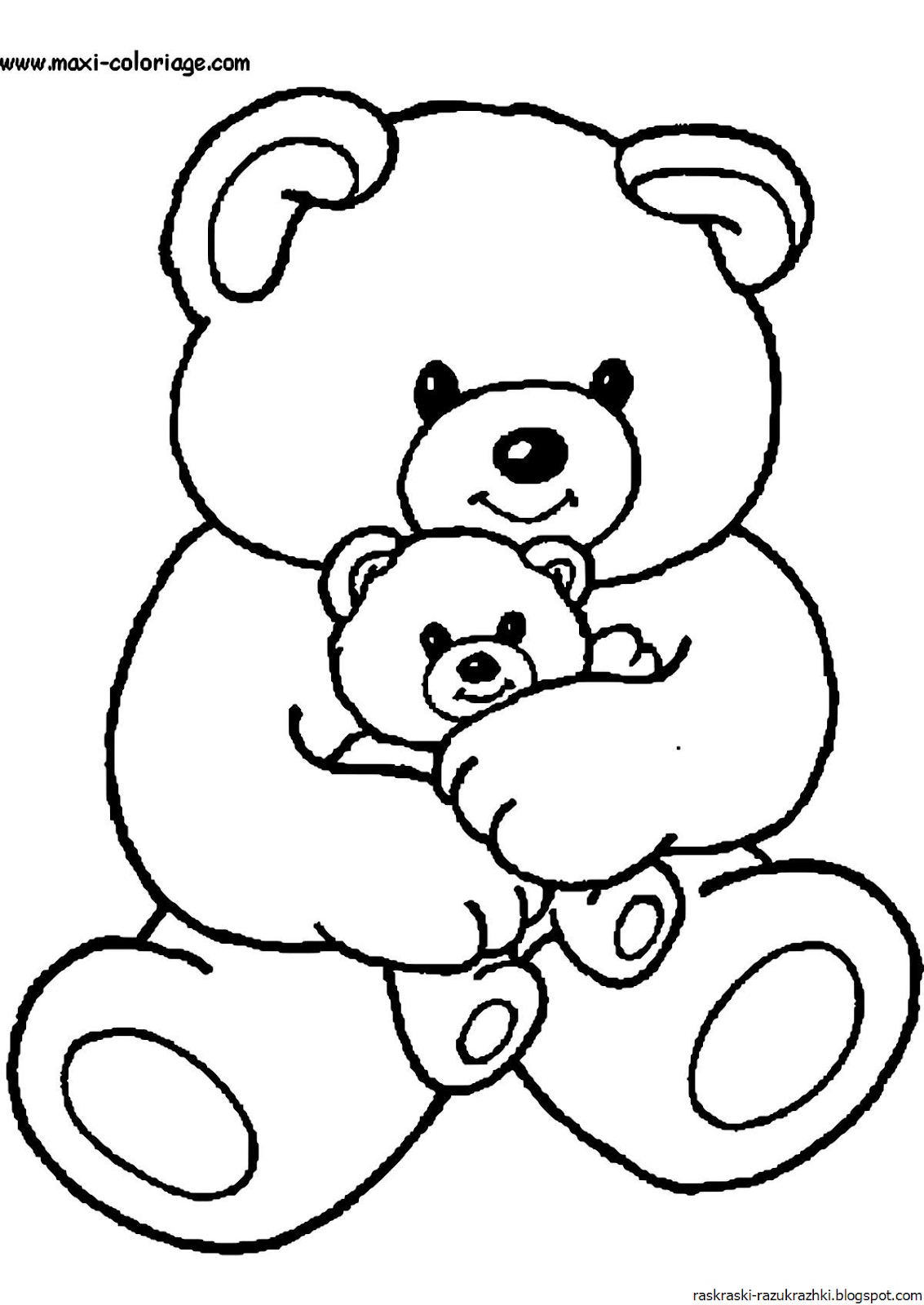 Медвежонок Раскраска Для Детей