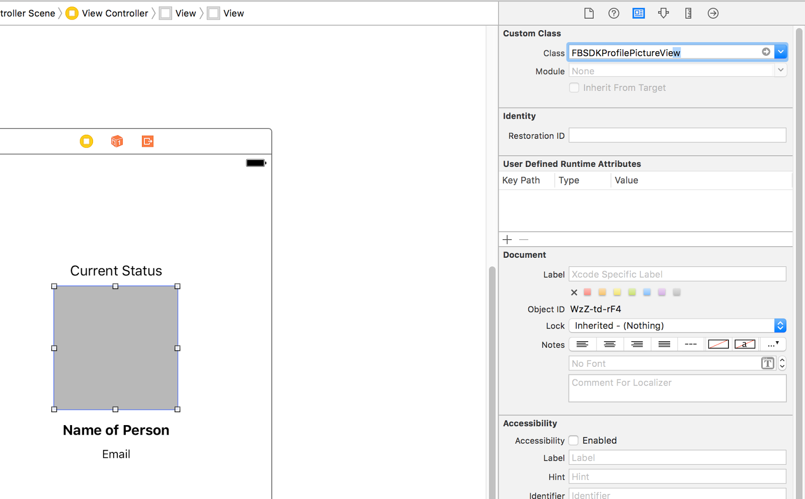 setting facebook profile picture custom class