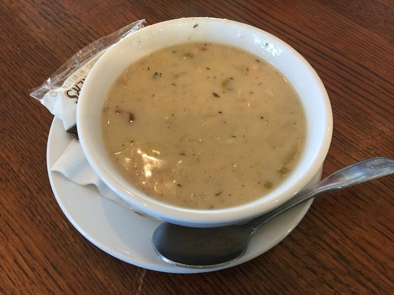 New England clam chowder at Sam's Chowder House and Oyster Bar in Half Moon Bay