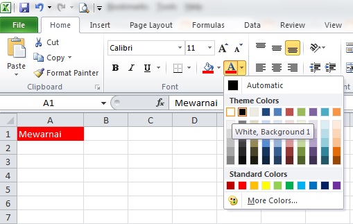 Contoh Gambar Mewarnai Kolom Excel Dengan Keyboard Kataucap