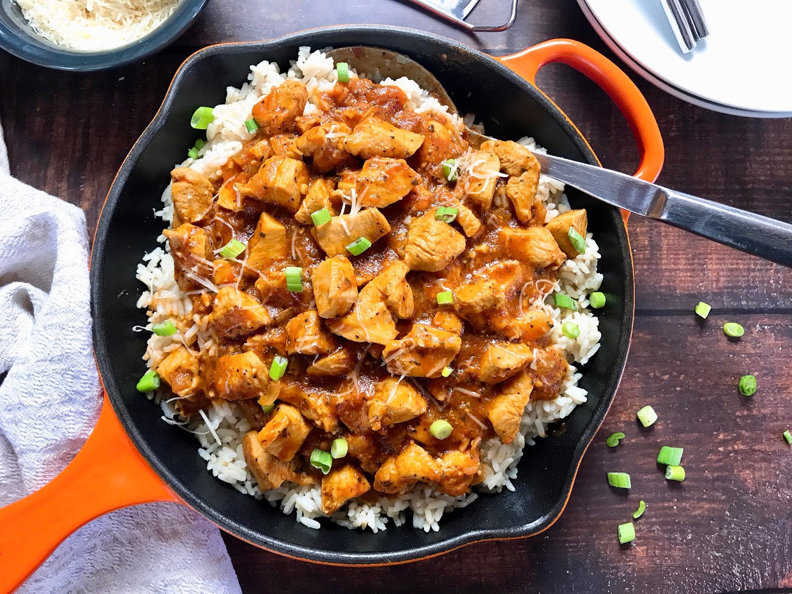 Chicken and Rice in TomatoParmesan Sauce