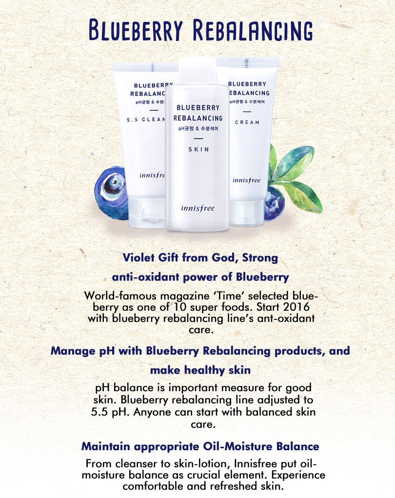 [Innisfree] Blueberry Rebalancing Skin Korean Beauty Dream