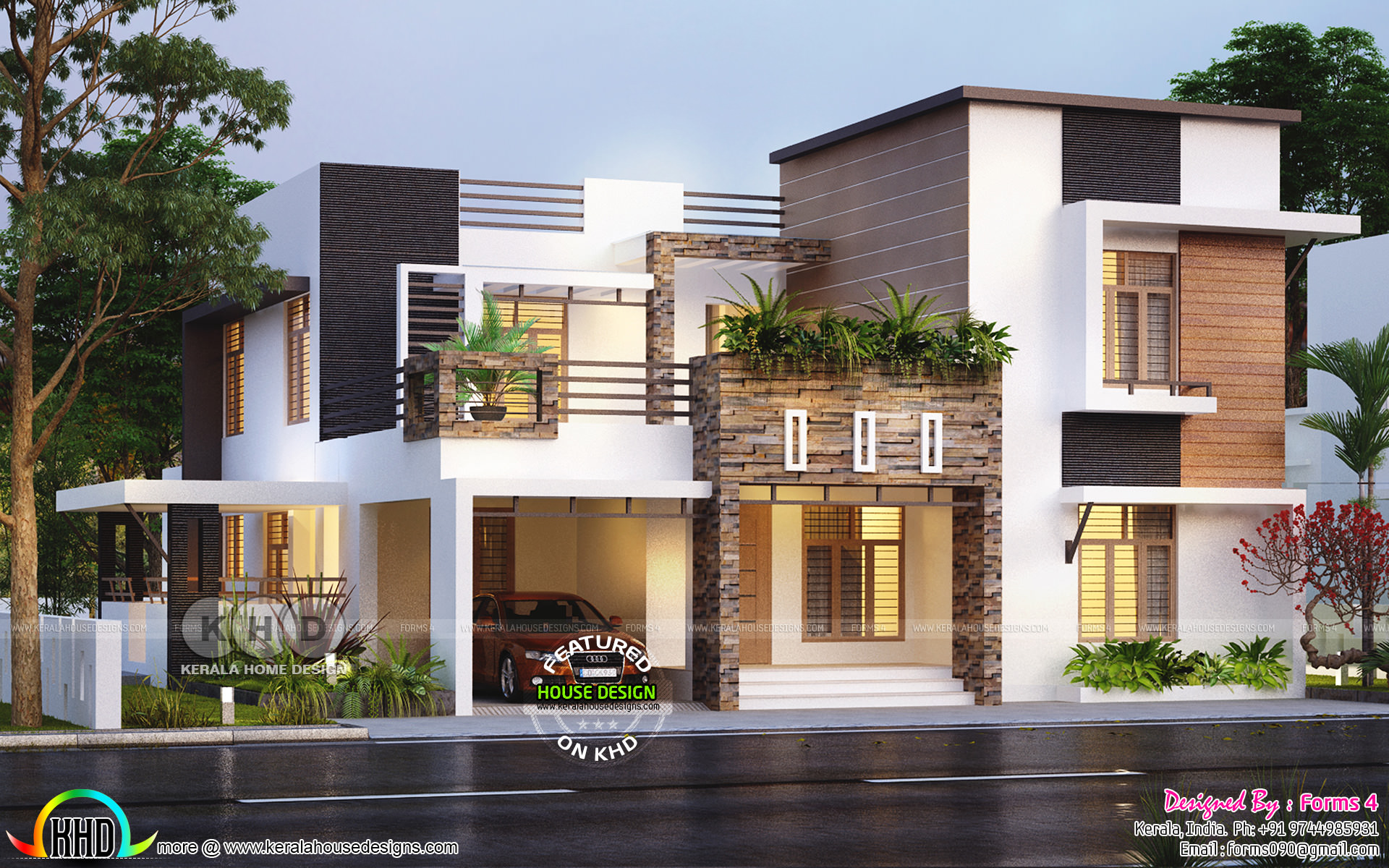 Beautiful Contemporary Style Residence 32 Lakhs Kerala