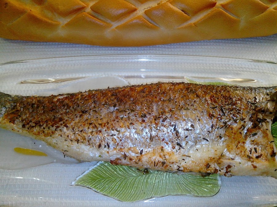 lubina en el microondas