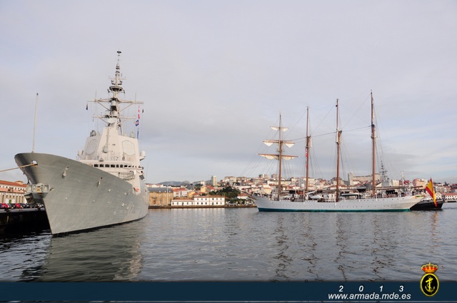 El buque escuela ‘Juan Sebastián de Elcano’ hace escala en Ferrol después de trece años.