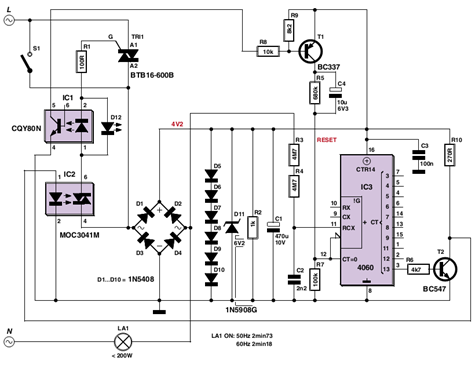 How to Build Outdoor Lighting Controller Circuit Diagram