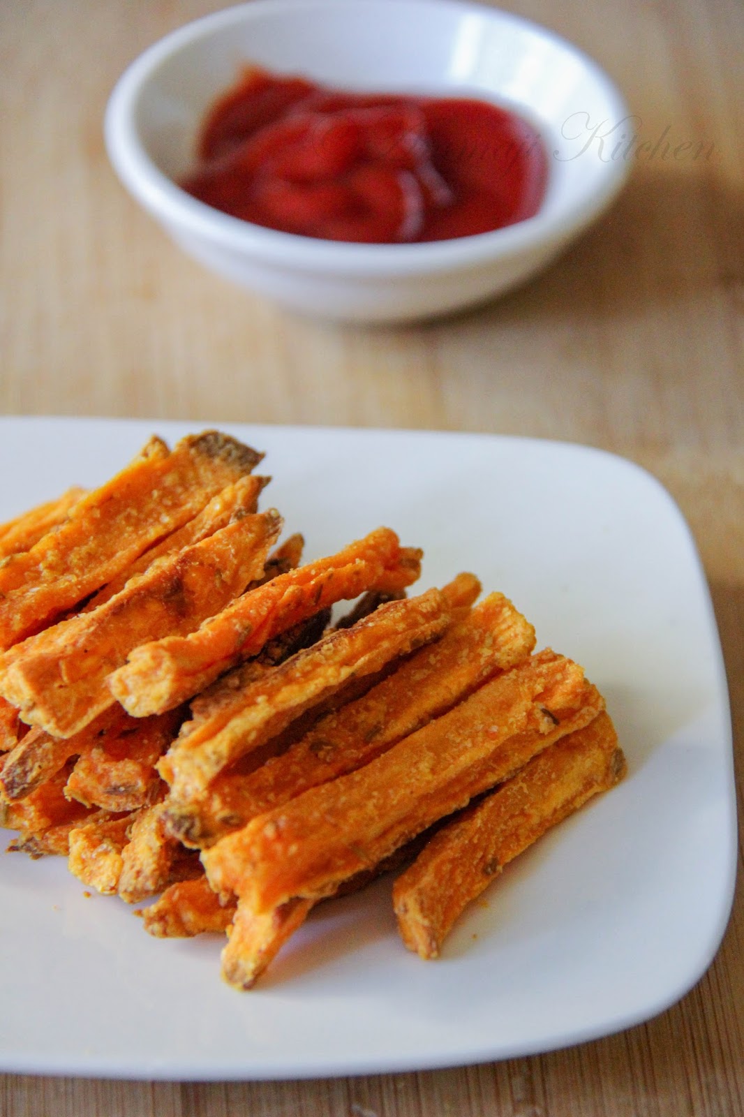 Baked Sweet Potato Fries Indian Food Recipes Ammaji Kitchen