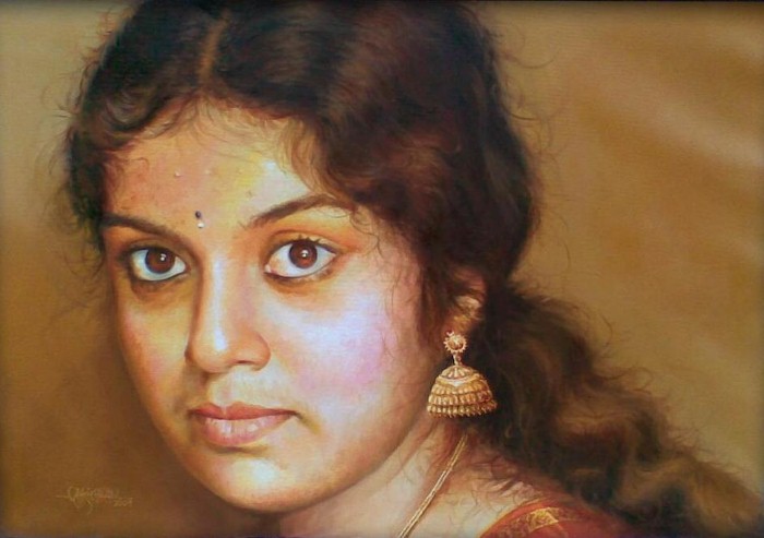 Портреты в стиле реализм. Rajasekharan Parameswaran 11