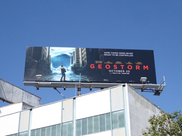 Geostorm film billboard Beverly Boulevard Geostorm film billboard
