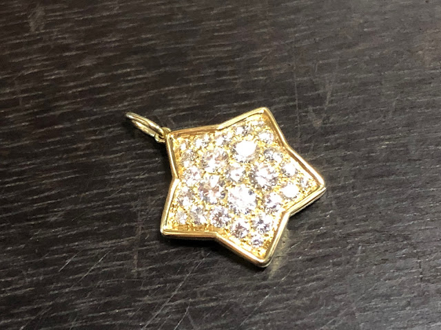 ギメル 星形ペンダント パヴェダイヤモンド0.847ct 18K Pt950