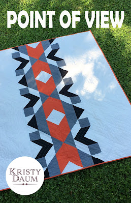 POINT OF VIEW Quilt Pattern // Kristy Daum  #modernquilting #quilt #quiltpattern #graphicquilt #solidquilt #sewing