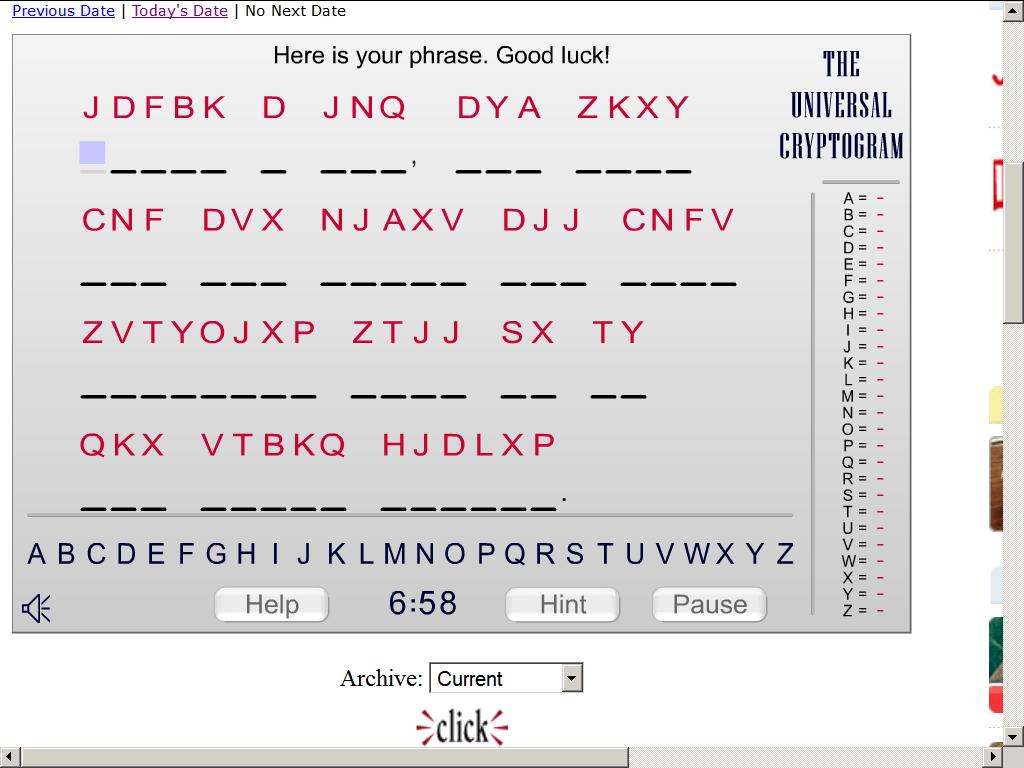 OUR ETERNAL STRUGGLE: TODAY'S MERRIAM-WEBSTER CRYPTOGRAM PUZZLE