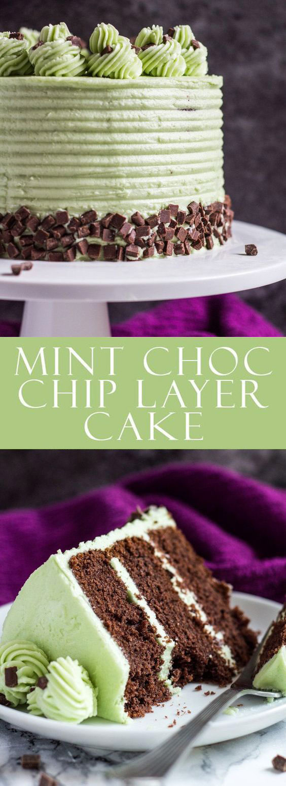 Mint Chocolate Chip Layer Cake Mint Chocolate Chip Layer Cake