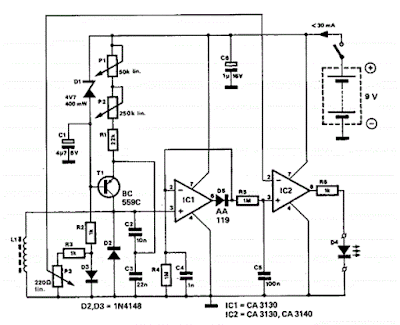 Metallic Pipe Detector Circuit Diagram