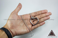 Jual alat sulap Ring and chain hati warna silver Jual alat sulap Ring and chain hati warna silver