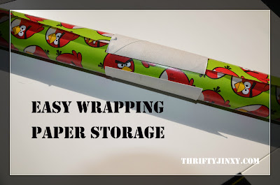 Easy Storage Idea for Wrapping Paper Rolls