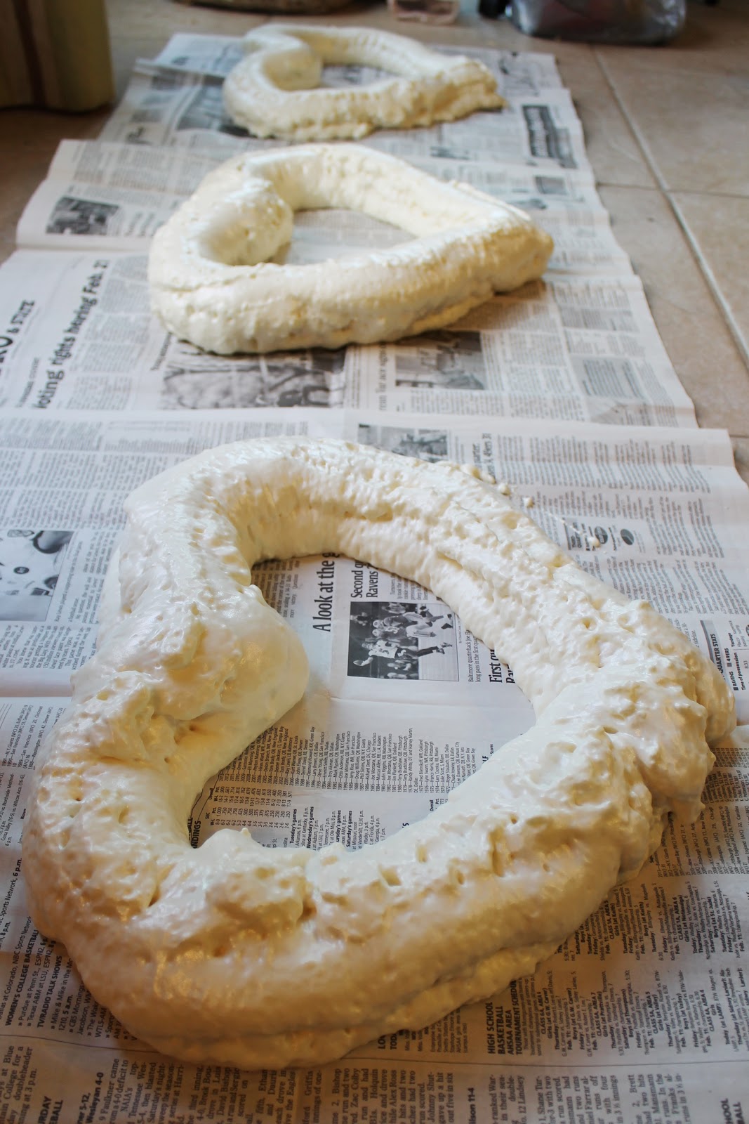 wreath forms from spray foam