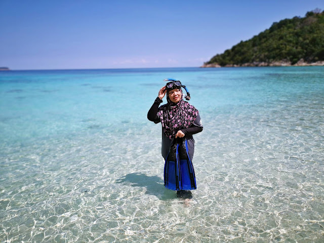 Acah-acah je tu nak pergi snorkeling Ombak Dive Resort Penginapan Terbaik Di Pulau Perhentian Kecil